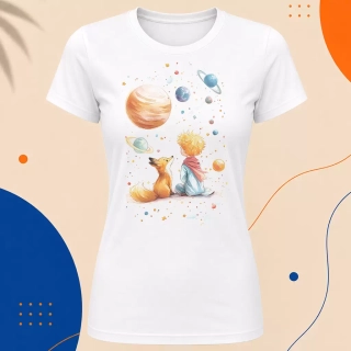 Dámské tričko - Mezi planetami - Malý princ - Le petit prince
